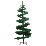 Swirl Pre-lit Christmas Tree with Stand Green 150 cm PVC - Top-Down View