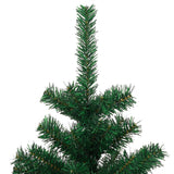 Swirl Pre-lit Christmas Tree with Stand Green 150 cm PVC - Close-Up Angle