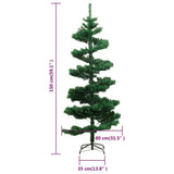 Swirl Pre-lit Christmas Tree with Stand Green 150 cm PVC - Extra Image
