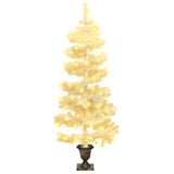 Swirl Pre-lit Christmas Tree with Pot White 120 cm PVC - Front View
