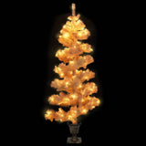 Swirl Pre-lit Christmas Tree with Pot White 120 cm PVC - Side View