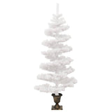 Swirl Pre-lit Christmas Tree with Pot White 120 cm PVC