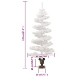 Swirl Pre-lit Christmas Tree with Pot White 120 cm PVC - Extra Image