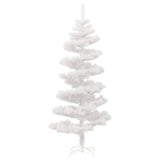 Swirl Pre-lit Christmas Tree with Stand White 150 cm PVC - Top-Down View