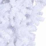 Upside-down Artificial Christmas Tree with Stand White 210 cm - Top-Down View