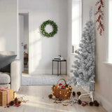 Artificial Half Christmas Tree with Stand Pink 150 cm PVC