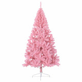 Artificial Half Christmas Tree with Stand Pink 180 cm PVC - Top-Down View