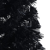 Artificial Half Christmas Tree with Stand Black 120 cm PVC - Close-Up Angle