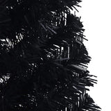 Artificial Half Christmas Tree with Stand Black 150 cm PVC - Close-Up Angle
