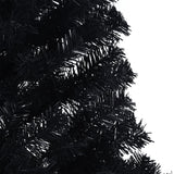 Artificial Half Christmas Tree with Stand Black 240 cm PVC - Rear View