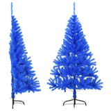 Artificial Half Christmas Tree with Stand Blue 150 cm PVC