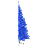 Artificial Half Christmas Tree with Stand Blue 240 cm PVC - Top-Down View