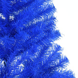 Artificial Half Christmas Tree with Stand Blue 240 cm PVC - Rear View