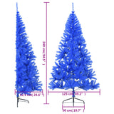 Artificial Half Christmas Tree with Stand Blue 240 cm PVC - Extra Image