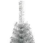 Artificial Half Christmas Tree with Stand Silver 120 cm PET