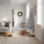 Artificial Half Christmas Tree with Stand Silver 180 cm PET