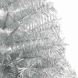 Artificial Half Christmas Tree with Stand Silver 240 cm PET