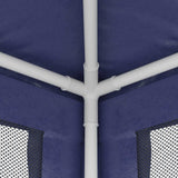 Party Tent with 4 Mesh Sidewalls Blue 3x3 m HDPE - Rear View