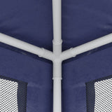 Party Tent with 4 Mesh Sidewalls Blue 3x3 m HDPE - Rear View