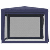 Party Tent with 4 Mesh Sidewalls Blue 3x3 m HDPE - Top-Down View