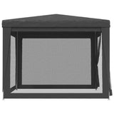 Party Tent with 4 Mesh Sidewalls Anthracite 3x3 m HDPE - Top-Down View