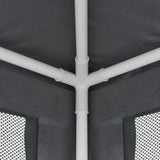 Party Tent with 4 Mesh Sidewalls Anthracite 3x3 m HDPE - Rear View