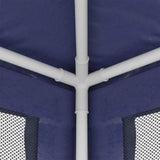 Party Tent with 4 Mesh Sidewalls Blue 3x4 m HDPE - Rear View