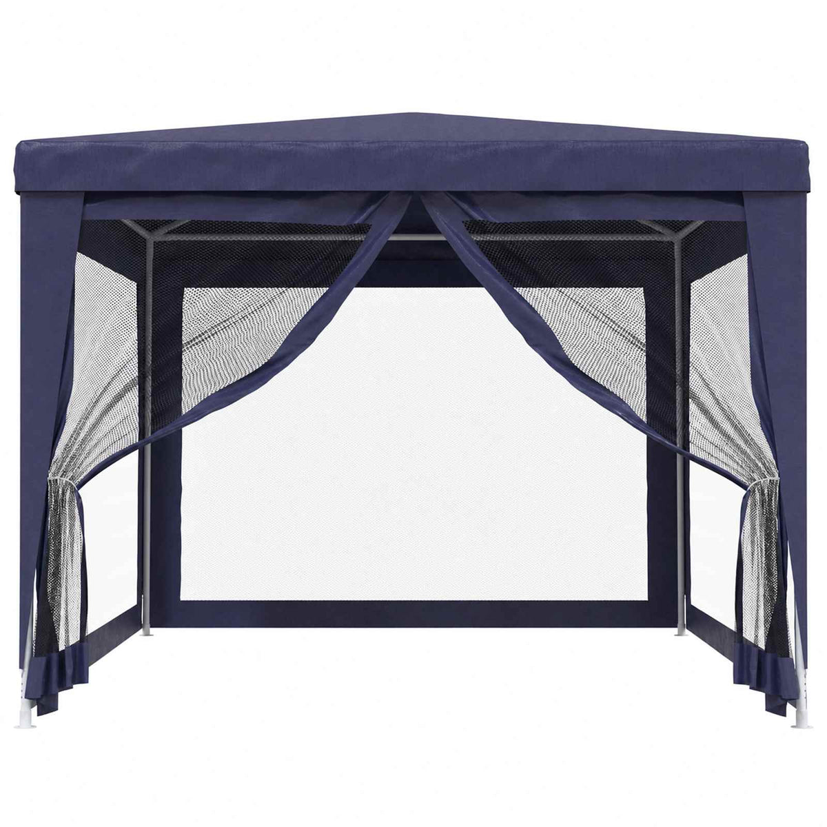 Party Tent with 4 Mesh Sidewalls Blue 3x4 m HDPE