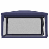 Party Tent with 4 Mesh Sidewalls Blue 3x4 m HDPE