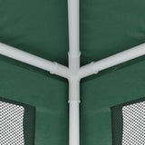 Party Tent with 6 Mesh Sidewalls Green 3x6 m HDPE