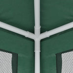 Party Tent with 6 Mesh Sidewalls Green 3x6 m HDPE