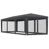 Party Tent with 8 Mesh Sidewalls Anthracite 3x9 m HDPE