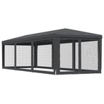 Party Tent with 8 Mesh Sidewalls Anthracite 3x9 m HDPE
