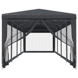 Party Tent with 10 Mesh Sidewalls Anthracite 3x12 m HDPE