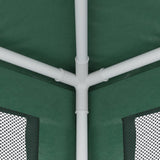 Party Tent with 6 Mesh Sidewalls Green 6x4 m HDPE