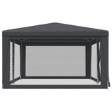 Party Tent with 6 Mesh Sidewalls Anthracite 6x4 m HDPE