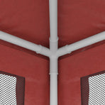 Party Tent with 6 Mesh Sidewalls Red 6x4 m HDPE