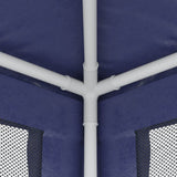 Party Tent with 8 Mesh Sidewalls Blue 9x4 m HDPE