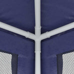 Party Tent with 8 Mesh Sidewalls Blue 9x4 m HDPE