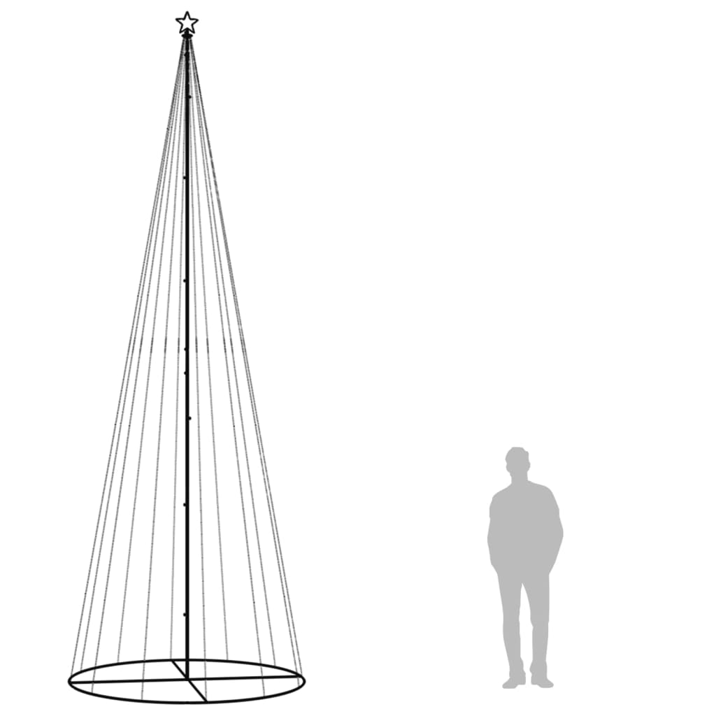 Christmas Cone Tree Cold White 732 LEDs 160x500 cm