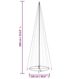 Christmas Cone Tree Warm White 3000 LEDs 230x800 cm - Low Angle