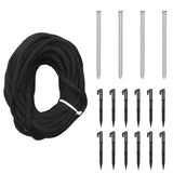 Christmas Tree with Spike Blue 732 LEDs 500 cm - Rear View