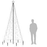 Christmas Tree with Spike Cold White 500 LEDs 300 cm