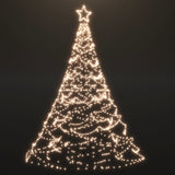 Christmas Tree with Spike Warm White 1400 LEDs 500 cm - Side View