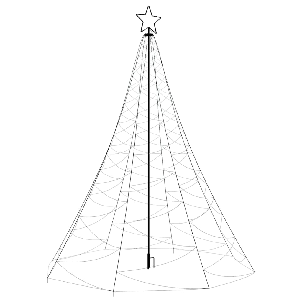 Christmas Tree with Spike Cold white 1400 LEDs 500 cm