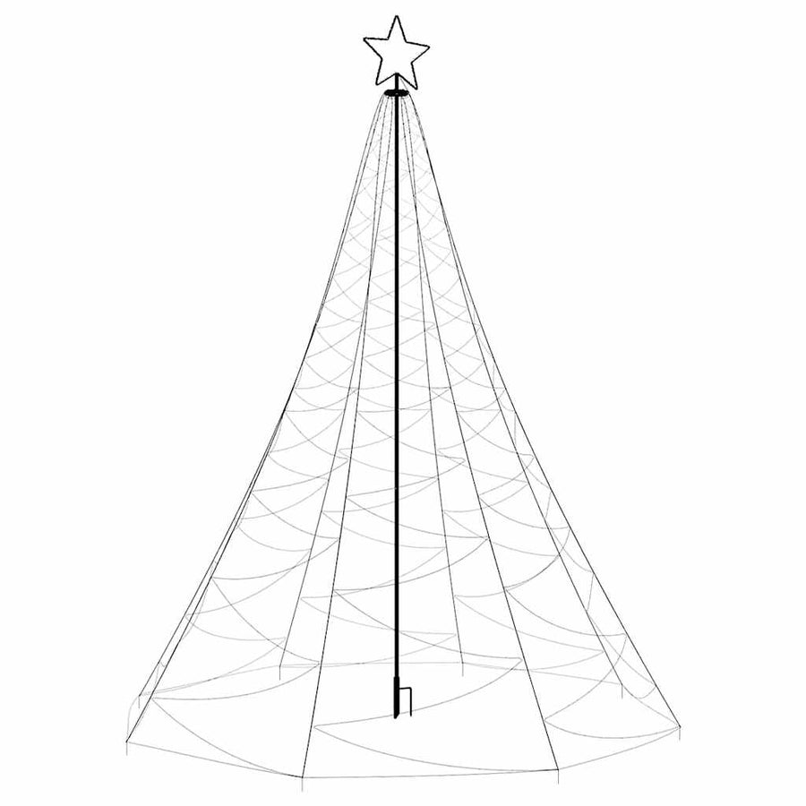 Christmas Tree with Spike Colourful 1400 LEDs 500 cm