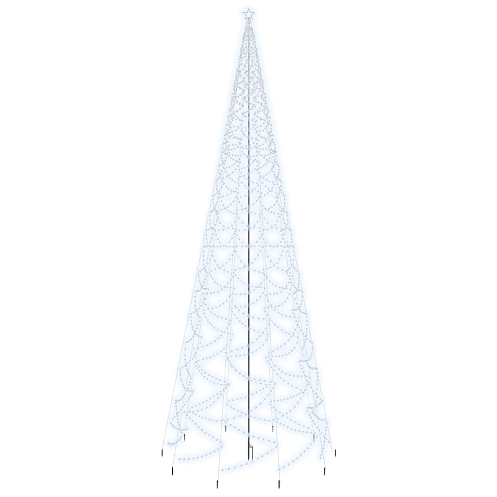 Christmas Tree with Spike Cold White 3000 LEDs 800 cm