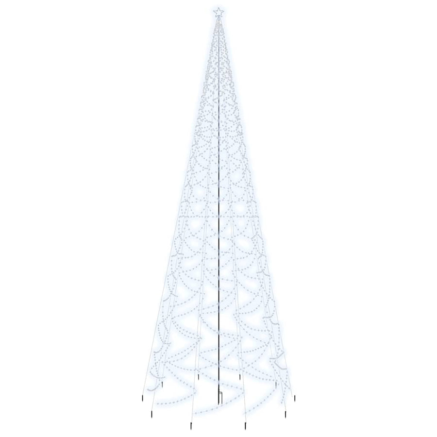 Christmas Tree with Spike Cold White 3000 LEDs 800 cm