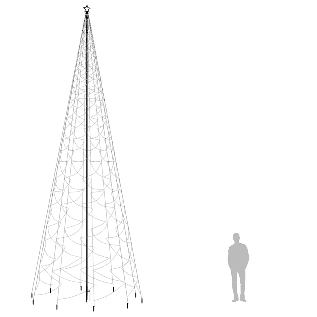Christmas Tree with Spike Colourful 3000 LEDs 800 cm
