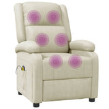 Massage Chair Cream Faux Leather